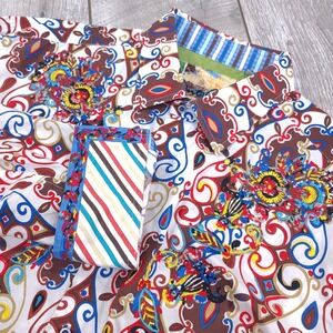 Robert Graham Shirt Mens XL Vibrant Paisley Embroidered Button Long Sleeve Top